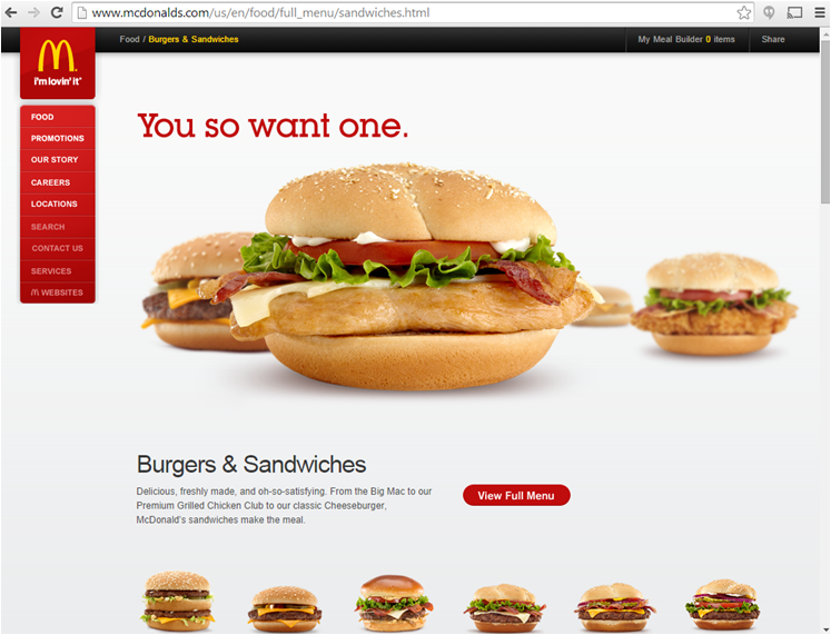 McDonald's Hamburger Page